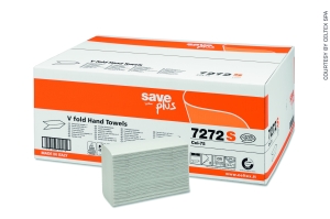 Celtex SavePlus papírové ručníky skládané V 22x21 cm 2vrstvé celulóza 3000 ks