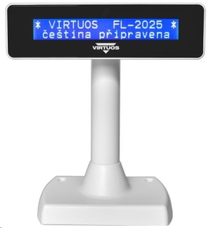 Virtuos zákaznický displej Virtuos FL-2025MB 2x20, USB, bílý