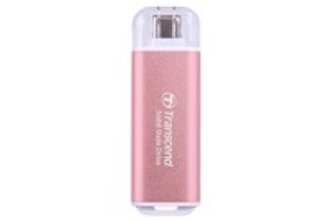 TRANSCEND Externí SSD ESD300P 1TB, External SSD, USB 10Gbps, Type C, růžová