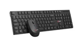 Klávesnice C-TECH WLKMC-03, bezdrátový combo set s myší, černý, USB, CZ/SK