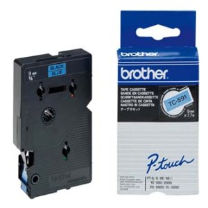 Brother TC591 - 9 mm x černá na modré - lamino páska - pro P-Touch PT-2000, PT-3000, PT-500, PT-5000, PT-8E