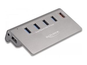 Delock - Rozbocovac - 10 Gbps, + 1 rychlonabíjecí port vc. napájení - 4 x USB 3.2 Gen 2 - desktop