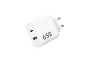 WG - Síťová nabíječka GaN 2x USB 65W, 1x USB-C PD 65W + 1x USB-A QC3.0 18W, white