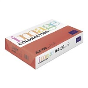 Xerografický papír Coloraction, Chile, A4, 80 g/m2, tmavě červený, 500 listů, vhodný pro inkoustový tisk