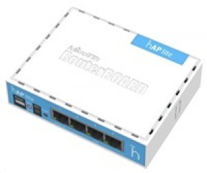 MikroTik hAP Lite (classic), 650MHz CPU, 32MB RAM, 4x LAN, integr. 2.4GHz Wi-Fi, WPS, vč. L4