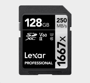 Lexar Pro 1667X SDXC UHS-II U3 (V60) R250/W120 128G