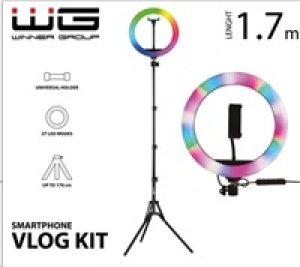 WG - Vlog Kit s RGB a tripodem 1,7m /  základní sada pro natáčení video blogů
