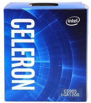 INTEL cpu CELERON G5905 socket1200 Comet Lake BOX 58W 10.generace (s chladičem, 3.5GHz, 2x jádro, 2x vlákno, 2MB cache, pro DDR4 do 2666, grafika UHD 630), virtualizace
