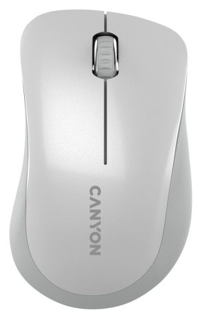 CANYON myš optická bezdrátová MW-11PW, 1200 dpi, 3 tl, USB reciever, bílá perlet