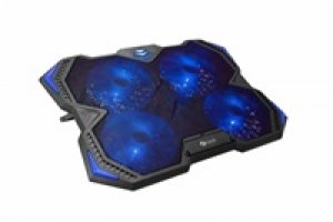 Chladící podložka C-TECH Zefyros (GCP-01R), casual gaming, 17,3'', červené podsvícení, regulace otáče