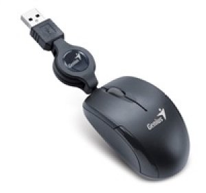 GENIUS Micro Traveler V2/Cestovní/Optická/Drátová USB/Černá