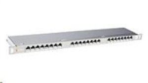 Solarix Patch panel 24xRJ45 CAT6 STP s vyvazovací lištou 0,5U SX24HD-6-STP-SL