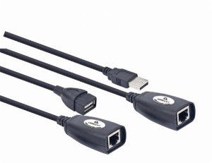 GEMBIRD Kabel USB 2.0 A-LAN aktivní prodlužovací 30m (černý)