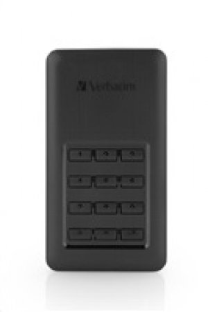 SSD Verbatim 2.5", USB 3.0 (3.2 Gen 1), 256GB, GB, Store N Go Secure, 53402, šifrovaný, s numerickou klávesnicí, konektor USB-C, G