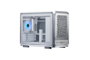 Cooler Master case MasterFrame 400 Mesh Silver, mATX, Průhledná bočnice, 1x 120 mm ARGB Fan, Střibrná