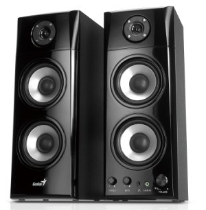 GENIUS repro SP-HF1800A II HiFi 50W RMS 2.0 (dřevěné, černé)