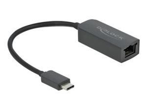 Delock - Síťový adaptér - USB-C 3.2 Gen 1 / Thunderbolt 3 - 2.5GBase-T - černá