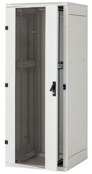 TRITON 19" stojanový rozvaděč 15U 800x800, nosnost 800 kg, skleněné dveře, svařovaný, šedý