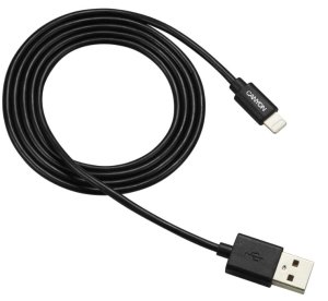 CANYON nabíjecí kabel Lightning MFI-1, kompaktní, Apple certifikát, délka 1m, černá