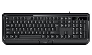 Genius KB-118 II, klávesnice CZ/SK, klasická, voděodolná typ drátová (PS/2), černá