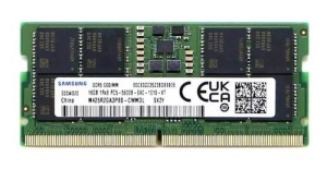 SAMSUNG 16GB DDR5 5600MHz CL46 1.1V 1Rx8 Single Rank SODIMM (1x16GB)