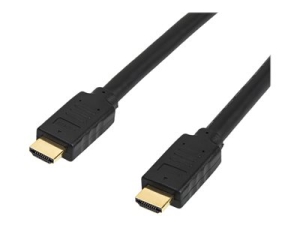 Startech 15m(50ft) HDMI 2.0 Cable, 4K 60Hz Active HDMI Cable, CL2 Rated for In Wall Installation, Long Durable High Speed Ultra-HD HDMI Cable, HDR 10, 18Gbps, Male to Male Cord, Black - Al-Mylar EMI Shielding (HD2MM15MA) - HDMI kabel - HDMI s piny (male) 