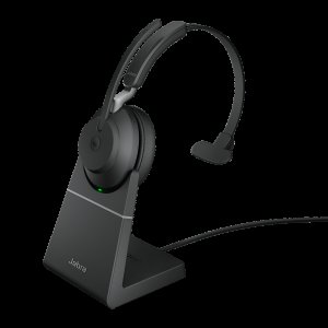 Jabra náhlavní souprava se stojánkem Evolve2 65, Link 380a MS, mono, černá
