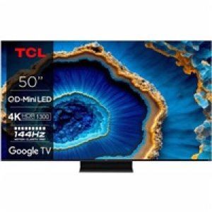 TCL 50" TV, QLED, 4K Ultra HD, HDR, Bluetooth, Wi-Fi, Dolby Atmos, Google TV