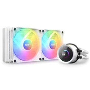 NZXT vodní chladič Kraken 240 RGB / 2x120mm fan / 4-pin PWM / LCD disp. / 6 let / bílá