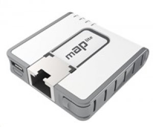 MikroTik RouterBOARD mAP lite, 650MHz CPU, 64MB RAM, 1x LAN, 2.4GHz Wi-Fi, 802.11b/g/n, vč. L4 licence