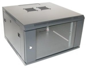 XtendLan 19" nástěnný rozvaděč 6U, šířka 600mm, hloubka 600mm, nosnost 60 kg, skleněné dveře, svařovaný, černý
