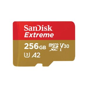 SANDISK SDXC 256 GB Extreme (190 MB/s Class 10, UHS-I U3 V30) + adaptér