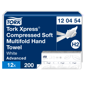 Tork H2 Xpress® skládané ručníky 2vrstvé celulóza + recykl bílé 2400 ks