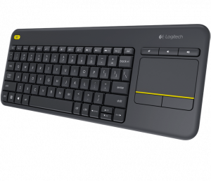Logitech K400 plus/Bezdrátová USB/CZ-SK layout/Černá