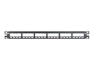 Panduit MINI-COM All Metal Shielded Modular Patch Panel - Propojovací panel - černá - 1U - 19" - 24 porty