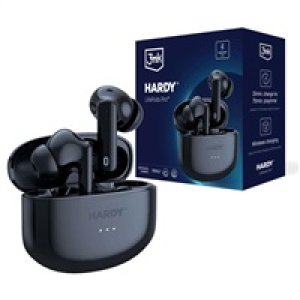 3mk HF, sluchátka Bluetooth HARDY LifePods Pro, stereo, nabíjecí pouzdro, černá