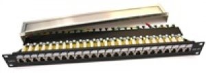 19" Patch panel LEXI-Net EXCLUSIVE 24port, FTP, 50µm, Cat6, duální svorkovnice, černý