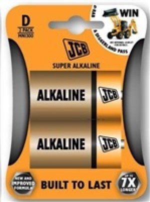 JCB SUPER alkalická baterie LR20, blistr 2 ks