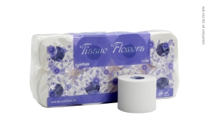 Celtex Flowers toaletní papír konvenční role 3vrstvý celulóza 30 m 8 rolí