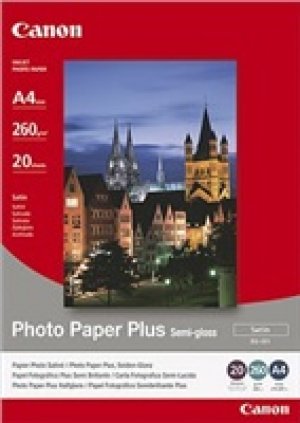Canon Photo Paper Plus Semi-Glossy, foto papír, pololesklý, saténový typ bílý, 10x15cm, 4x6", 270 g/m2, 50 ks, SG-201S, inkoustový