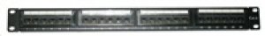 19" Patch panel XtendLan 24port, UTP, Cat6, 30µm, duální svorkovnice, černý