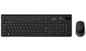 Genius SlimStar 8230, sada klávesnice s bezdrátovou optickou myší, 1x AA, 1x AA, CZ/SK, klasická, Dual-Mode typ bezdrátová, černá,