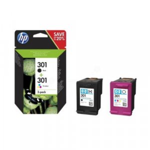 Náplň HP č.301, N9J72AE černá a barevná 2-pack 