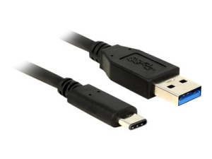 Delock - USB kabel - USB-C (M) do USB typ A (M) - USB 3.1 Gen 2 - 1 m - reverzibilní konektor C - černá