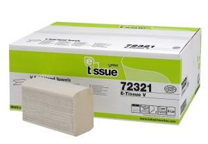 Celtex E-tissue papírové ručníky skládané V 22x21 cm 2vrstvé celulóza 3000 ks