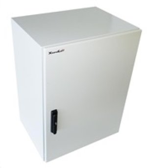 19" venkovní vodotěsný rozvaděč s krytím IP55, 17U, hloubka 450mm, 3-bodový zámek, šedý
