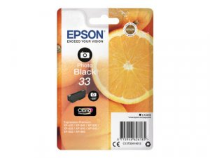 Náplň Epson 33, C13T33414022 foto černá blistr s RF / akustickým alarmem 