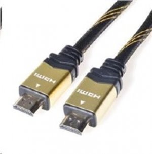 Kabel Premiumcord Gold HDMI High Speed + Ethernet kabel (v1.4), opletený, zlacené konektory, 5m 
