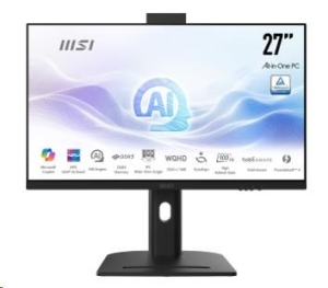 MSI PC AiO Modern AM273QP AI 1UMG-424XEU, Ultra 7 155H, 27" WQHD, Anti-Glare, 16GB, 1TB SSD, N/A, No OS, Black