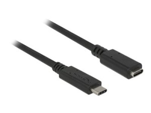 Delock - Prodlužovací USB kabel - USB-C (M) do USB-C (F) - USB 3.1 Gen 1 - 3 A - 2 m - černá